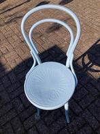 Caféstoel Thonet, Ophalen, Gebruikt, Blauw, Riet of Rotan