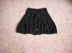Zwarte rok Mezza Luna stretch stof (travelstof) mt 42/44, Mezza Luna, Zwart, Italy, Maat 42/44 (L)