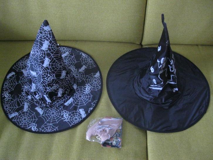 Gloednieuwe heksenhoed + neus, Kinderen en Baby's, Carnavalskleding en Verkleedspullen, Nieuw, Jongen of Meisje, Ophalen of Verzenden