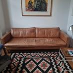 Leren bank, Huis en Inrichting, Banken | Bankstellen, Ophalen, Gebruikt, Leer, Rechte bank