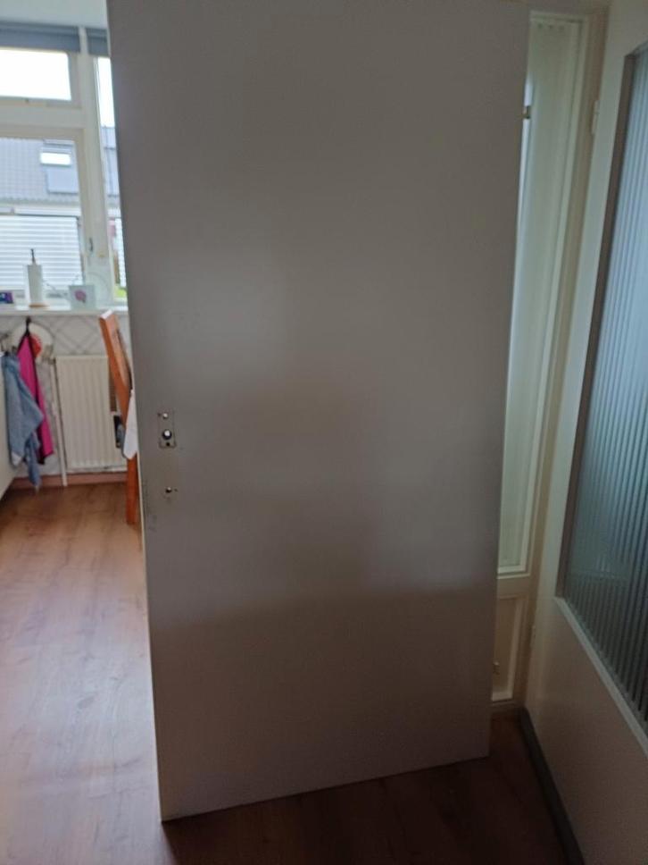 opdekdeur,  93 x 201,5 rechtsdraaiend, met loopslot, Doe-het-zelf en Verbouw, Deuren en Horren, Gebruikt, Binnendeur, 200 tot 215 cm