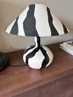 Zebra print tafellamp, Huis en Inrichting, Lampen | Tafellampen, Ophalen of Verzenden, Zo goed als nieuw, Minder dan 50 cm