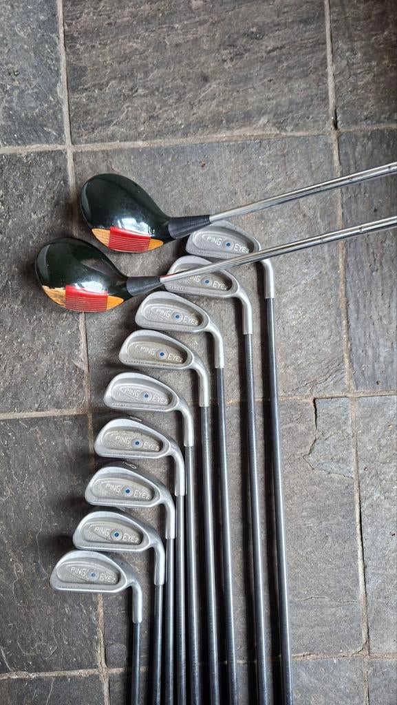 Lot De 6 Fers Ping Eye / Eye 2 - Droitier - #5,6,7,9 (Orange) Et #3,PW (Noir) - Occasion
