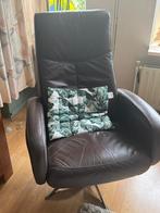 Twee relaxfauteuils bruin leer, Ophalen, Zo goed als nieuw, 75 tot 100 cm, Leer