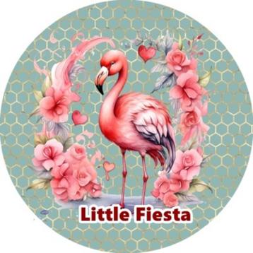 LF6352 icing frosting flamingo 20cm eetbare taart print top beschikbaar voor biedingen