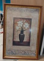 Schilderij met bloemen in lijst, Ophalen, Zo goed als nieuw, Schilderij, 75 cm of meer
