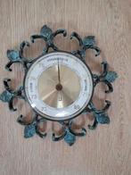 Barometer smeedijzer zwart met koper accenten vintage, Ophalen of Verzenden, Zo goed als nieuw