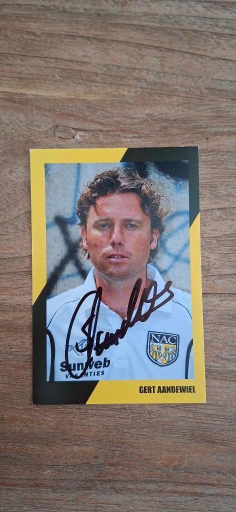 Spelerskaart met handtekening; Gert Aandewiel # NAC Breda, Verzamelen, Sportartikelen en Voetbal, Nieuw, Spelerskaart, NAC Breda
