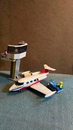 Playmobile prive jet incl toren, Ophalen of Verzenden, Gebruikt, Complete set