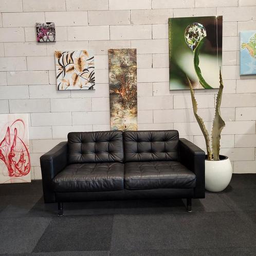 Landskrona | Zwart | Nette bank | 165x85cm | Bankstel | Sofa, Huis en Inrichting, Banken | Bankstellen, Zo goed als nieuw, Rechte bank
