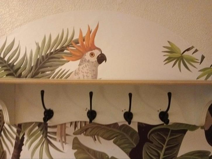 Leuke houten kapstok, Huis en Inrichting, Woonaccessoires | Kapstokken, Zo goed als nieuw, Wandkapstok, Minder dan 100 cm, Hout