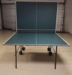 Inklapbare en verrijdbare tafeltennistafel, Sport en Fitness, Tafeltennis, Ophalen of Verzenden, Gebruikt, Tafel Indoor, Verrijdbaar