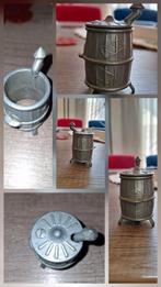 Vintage tinnen miniatuur kolenkachel – Made in England – zel, Ophalen of Verzenden