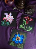 Flower triptych 20x20cm, Ophalen of Verzenden