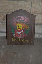 Dartkast 'Kings Head Pub' met Sisal Dartbord, Ophalen of Verzenden, Gebruikt, Dartbord