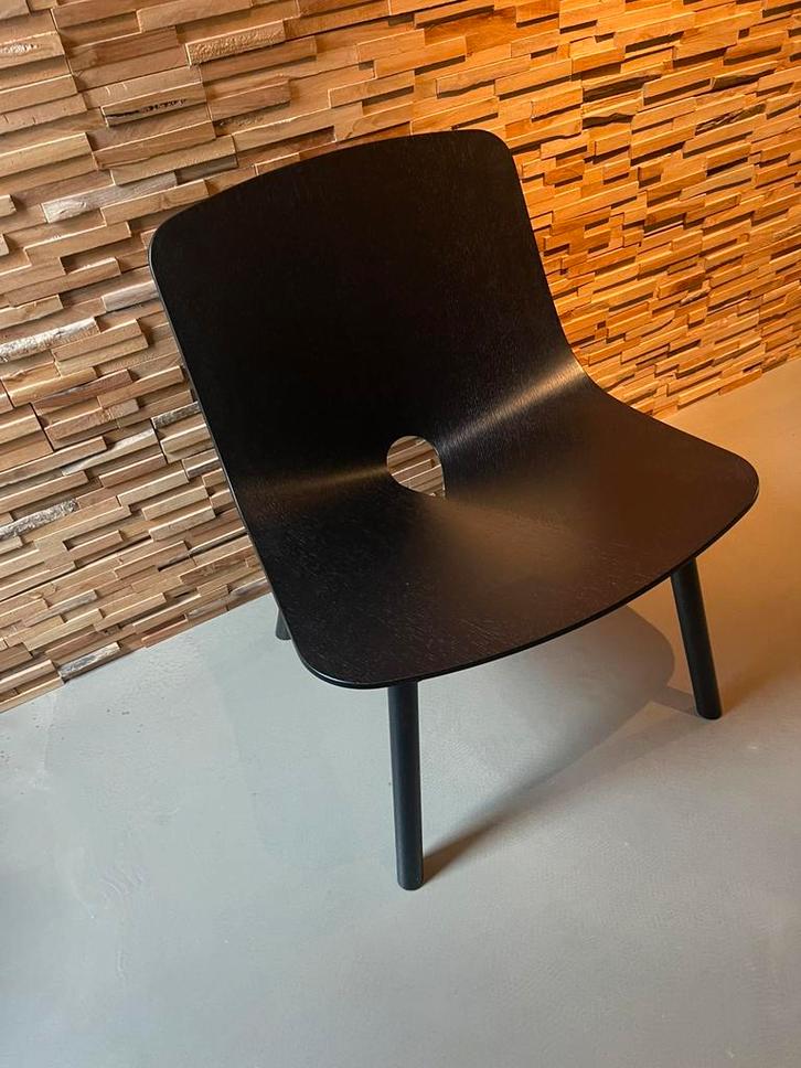 Design fauteuil zwart eiken hout Design van Kasper Nyman, Huis en Inrichting, Fauteuils, Ophalen of Verzenden