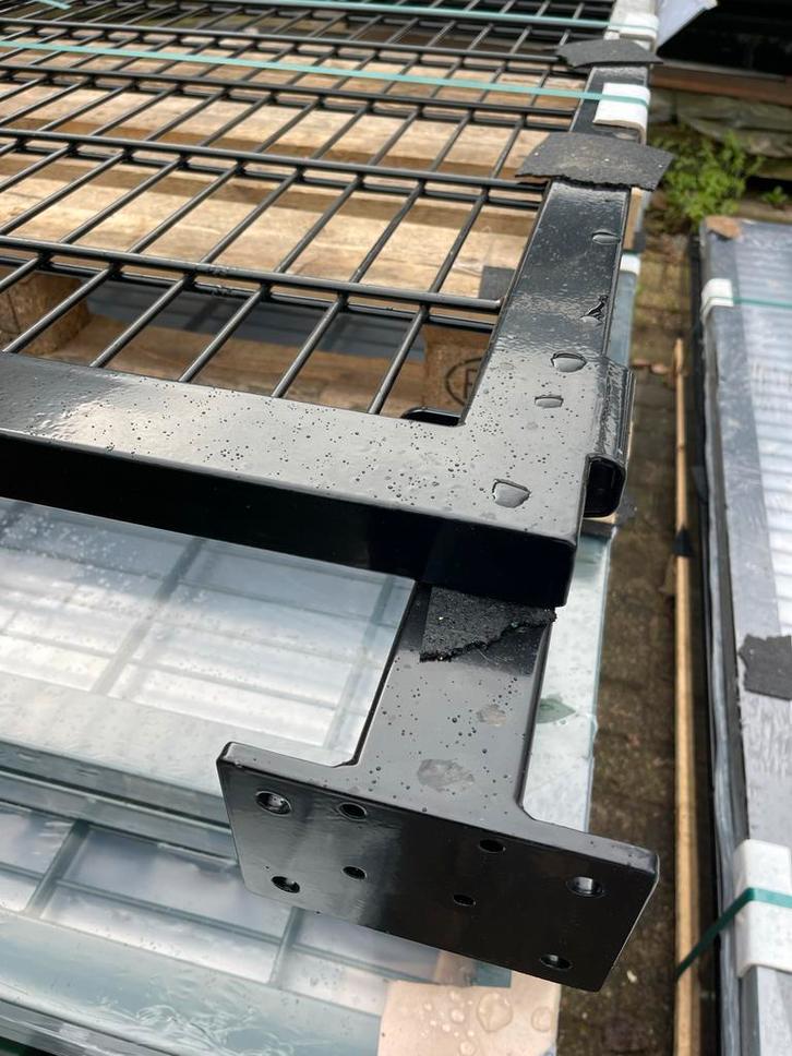 Dubbelstaafmat Looppoort Zwart 180x125cm NIEUW, Tuin en Terras, Tuinhekken en Hekwerk, Nieuw, Dubbelstaafmat hekwerk, IJzer, Met poort