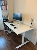 Wit Zit/sta bureau IKEA (TROTTEN) 160x80 cm, Ophalen, In hoogte verstelbaar, Gebruikt, Stabureau
