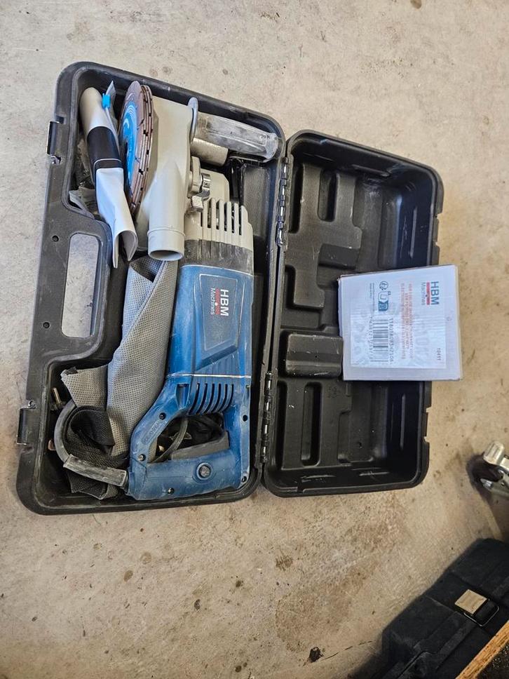 HBM sleuvenfrees inclusief koffer en 2 sets diamantschijven, Doe-het-zelf en Verbouw, Gereedschap | Freesmachines, Zo goed als nieuw