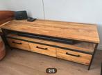 Romaro TV Meubel - Mangohout & Metaal - 150cm, Gebruikt, 100 tot 150 cm, Ophalen of Verzenden, Industrieel