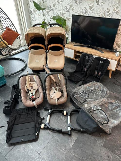 compleet Bugaboo Donkey Duo/tweeling, Kinderen en Baby's, Buggy's, Zo goed als nieuw, Overige merken, Verstelbare rugleuning, Voetenzak