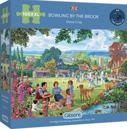Gibsons - Bowling by the Brook - 100XXL stukjes, Hobby en Vrije tijd, Denksport en Puzzels, Nieuw, Legpuzzel, Minder dan 500 stukjes