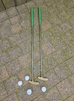2 Midgetgolf sticks + 4 golfballen, Ophalen of Verzenden, Zo goed als nieuw, Club