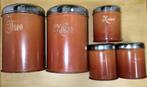 5 blikken Brabantia thee koffie peper kruiden kaneel, Verzamelen, Blikken, Ophalen of Verzenden, Gebruikt, Overige, Overige merken