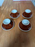 Set van 4 Espresso Kopjes en Schotels - ACF Made in Italy, Huis en Inrichting, Gebruikt, Keramiek, Ophalen of Verzenden, Overige stijlen