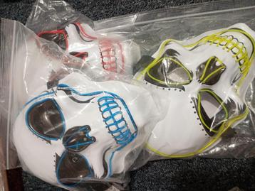 Diverse Nieuwe LED halloween maskers beschikbaar voor biedingen