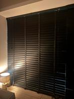 Zwart houten jaloezieën 2x 120x180 & 140x180, Ophalen, Zo goed als nieuw, Zwart, 200 cm of meer