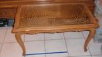 Oude eiken salontafel Bretoens Lodewijk XV glas en riet, Ophalen