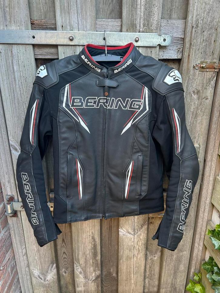 Bering Leren Motorjas Maat L, Motoren, Kleding | Motorkleding, Jas | leer, Heren, Tweedehands, Ophalen of Verzenden