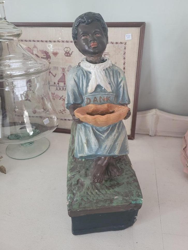 Antiek knik "engeltje " missie spaarpot collecte bus, Antiek en Kunst, Curiosa en Brocante, Ophalen of Verzenden