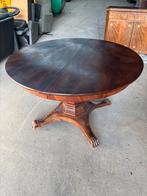 Antieke Ronde Tafel met Klauwpoten, Antiek en Kunst, Antiek | Meubels | Tafels, Ophalen