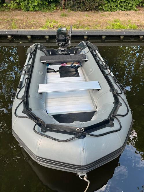 Nette Bb line rubberboot + 15 pk 2 takt, Watersport en Boten, Rubberboten, Zo goed als nieuw, Overige merken, Aluminium, Minder dan 70 pk