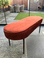 Leuke Halbank-Voetenbank Rood-Oranje!, Ophalen, Minder dan 50 cm, Barok, 100 tot 125 cm