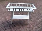 2 Ikea Plantentafels Hout Wit, Tuin en Terras, Bloempotten, Ophalen, Overige materialen, Gebruikt, Rond