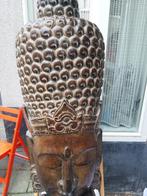 Beeld, Boeddhabeeld. Houtsnijwerk, vakkundig uit Indonesië., Antiek en Kunst, Ophalen