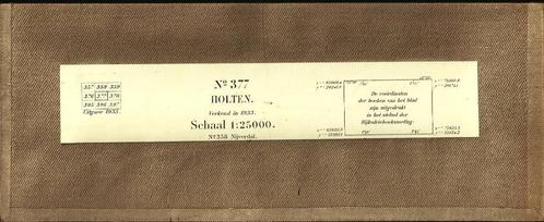 Topografische kaart - Holten No 377 - Uitgave 1935, Boeken, Atlassen en Landkaarten, Gelezen, Landkaart, Nederland, 1800 tot 2000