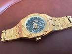 Aadi Mamut Goudkleurig Automatisch Skelethorloge, Sieraden, Tassen en Uiterlijk, Ophalen of Verzenden, Zo goed als nieuw, Overige materialen