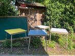 Tubax tafels | gekleurde formica in vierkant 70*70 (30 stks), Gebruikt, Vierkant, Vier personen, Industrial