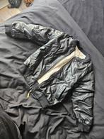Te koop leather look winterjas met bont maat 120, Ophalen of Verzenden, Meisje, Jas
