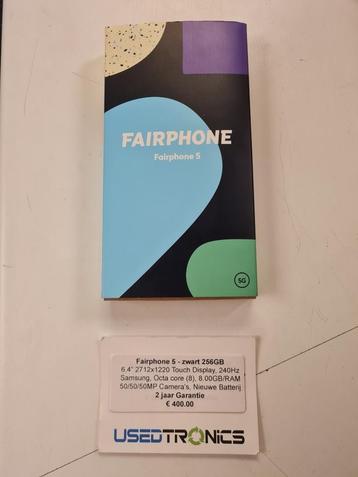 Fairphone 5 - Zwart 256GB  beschikbaar voor biedingen