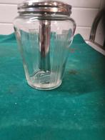 suikerstrooier glas rvs vintage, Antiek en Kunst, Ophalen of Verzenden