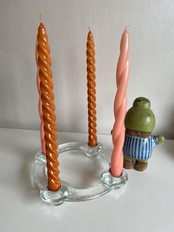 Vintage XL Zweeds Pukeberg Glas Adventkandelaar Gellerstadt beschikbaar voor biedingen