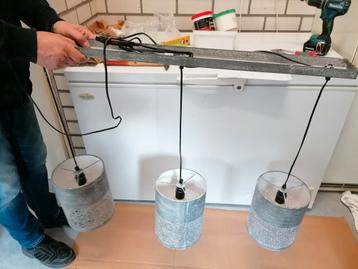 Moderne Lampen Set: 3-Lichts & 2 Losse beschikbaar voor biedingen