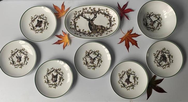 8 Delig Wildservies Winterling vintage, Antiek en Kunst, Antiek | Servies los, Ophalen of Verzenden