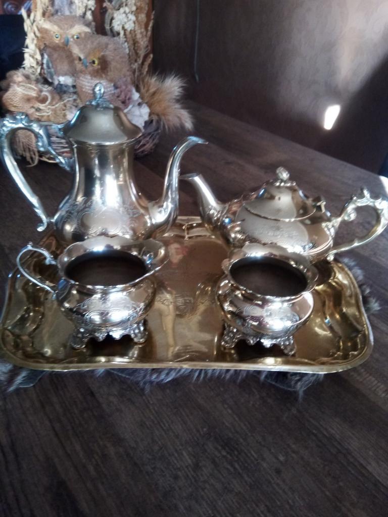 Prachtig oud koffie thee set, Antiek en Kunst, Antiek | Goud en Zilver, Ophalen