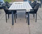 ONDERHOUDSVRIJE TAFEL MET 4 STAPELBARE STOELEN XL AIR, Ophalen, Nieuw